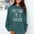 Pretend I'm A Teacher Costume Halloween Lazy Adult Kids Comfort Colors Sweatshirt Blue Spruce