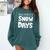 Proud Supporter Of Snow Days Teacher Christmas Men Women Comfort Colors Sweatshirt Blue Spruce
