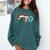 PTO Santa Hat Reindeer Parent Teacher Organization Christmas Comfort Colors Sweatshirt Blue Spruce