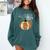 Pumpkin Music Teacher Halloween Fall Music Notes Autumn Comfort Colors Sweatshirt Blue Spruce
