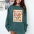 Pumpkin Teacher Preppy Fall In Love With Learning Autumn Comfort Colors Sweatshirt Blue Spruce