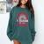 Rainbow Retro Homeschool Mom Teacher I Teach In My Pajamas Comfort Colors Sweatshirt Blue Spruce