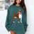 Red Boston Terrier Dog Comfort Colors Sweatshirt Blue Spruce