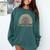 Retired Teacher Rainbow Comfort Colors Sweatshirt Blue Spruce Retired Teacher Rainbow Comfort Colors Sweatshirt Blue Spruce