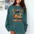 Retro Fall In Love With Learning Autumn Pumpkin Teacher Kids Comfort Colors Sweatshirt Blue Spruce