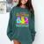 Retro Are You Falloween Direction Teacher Spooky Halloween Comfort Colors Sweatshirt Blue Spruce