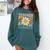 Retro Teacher Daisy Colorful Elementary School Teacher Comfort Colors Sweatshirt Blue Spruce