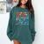 Retro Wildflower Early Intervention Teacher Interventionist Comfort Colors Sweatshirt Blue Spruce
