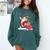 Santa Ugly Christmas Tree Lights Boston Terrier Dog Lover Comfort Colors Sweatshirt Blue Spruce