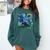 Scottish Terrier Starry Night Scotty Dog Art By Aja Comfort Colors Sweatshirt Blue Spruce