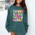 In My Second Grade Era Teachers Women Back To School Girls Comfort Colors Sweatshirt Blue Spruce