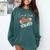 Second Grade Teacher Leopard Pencil 2nd Grade Women Teacher Comfort Colors Sweatshirt Blue Spruce
