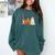 Spooky Ghost Boston Terrier Pumpkin Halloween Dog Lover Comfort Colors Sweatshirt Blue Spruce