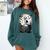 Spooky Halloween Moon Boston Terrier Boston Bull Bostie Comfort Colors Sweatshirt Blue Spruce