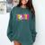 Spooky Halloween Teacher Para Counselor SPED Preppy Boo Kids Comfort Colors Sweatshirt Blue Spruce