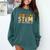 STEM Teacher Thanksgiving Grateful Educator Science Class Comfort Colors Sweatshirt Blue Spruce