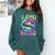 Super Teacher Back To School Apple Tie Dye First Day Comfort Colors Sweatshirt Blue Spruce