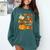 I Teach The Coolest Pumpkins In The Patch Teacher Halloween Comfort Colors Sweatshirt Blue Spruce