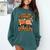 I Teach The Coolest Pumpkins In The Patch Teacher Halloween Comfort Colors Sweatshirt Blue Spruce