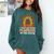 Teach Leopard Rainbow Cute Halloween Costume Teacher Women Comfort Colors Sweatshirt Blue Spruce