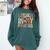 I Teach In My Pajamas Retro Groovy Teacher Humor Comfort Colors Sweatshirt Blue Spruce