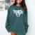 Teach Teacher Coquette Bow Pencil Back To School First Day Comfort Colors Sweatshirt Blue Spruce Teach Teacher Coquette Bow Pencil Back To School First Day Comfort Colors Sweatshirt Blue Spruce