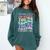 Teacher Dear Students Behind Me 1st Day Of School On Back Comfort Colors Sweatshirt Blue Spruce