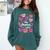 Teacher Positive Affirmations Candy Heart Valentine's Day Comfort Colors Sweatshirt Blue Spruce