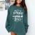 This Teacher Runs On Coffee And Jesus T Shirt Christian Tees Comfort Colors Sweatshirt Blue Spruce