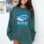 Teacher Shark Do Your Work Comfort Colors Sweatshirt Blue Spruce