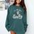 Teacher Skeleton Messy Bun I'Ll Just Wait Until Its Quiet Comfort Colors Sweatshirt Blue Spruce