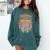 Teacher Teachers Love Brains Halloween Men Women Comfort Colors Sweatshirt Blue Spruce