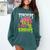 Teachers Love Brains Zombie Teacher Halloween Zombies Comfort Colors Sweatshirt Blue Spruce