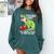 Teachersaurus Rex Dinosaur Like A Normal Teacher Saurus Comfort Colors Sweatshirt Blue Spruce
