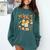 Team TK Crew Preppy Coquette Bow Pumpkin Fall TK Teacher Comfort Colors Sweatshirt Blue Spruce