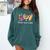 Tie Dye Hippie Peace Love Teach Teacher Appreciation Comfort Colors Sweatshirt Blue Spruce