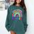 Tiny Human Tamer Watercolor Rainbow Daycare Teacher Comfort Colors Sweatshirt Blue Spruce Tiny Human Tamer Watercolor Rainbow Daycare Teacher Comfort Colors Sweatshirt Blue Spruce