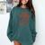 Tired Teachers Club Comfort Colors Sweatshirt Blue Spruce