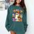 Trick Or Teach Cute Ghost Coffee Pumpkins Halloween Teacher Comfort Colors Sweatshirt Blue Spruce