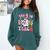 Trick Or Teach Halloween Teacher Floral Ghost Groovy Comfort Colors Sweatshirt Blue Spruce Trick Or Teach Halloween Teacher Floral Ghost Groovy Comfort Colors Sweatshirt Blue Spruce