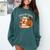 Trick Or Teach Retro Halloween Teacher Women Men Costume Comfort Colors Sweatshirt Blue Spruce