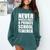 Never Underestimate A Private School Teacher Back To School Comfort Colors Sweatshirt Blue Spruce