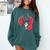 Valentine's Day Boston Terrier Comfort Colors Sweatshirt Blue Spruce