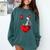 Valentine's Day Boston Terrier Dog Vector Comfort Colors Sweatshirt Blue Spruce