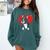 Valentine's Day Boston Terrier Heart Comfort Colors Sweatshirt Blue Spruce