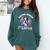 Watercolor Floral Boston Terrier Mama Dog Lover Mother's Day For Men Women Girls Kids Comfort Colors Sweatshirt Blue Spruce