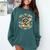 Weird Teachers Build Character Raccoon Colourful Floral Comfort Colors Sweatshirt Blue Spruce