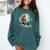Whimsical Forest Adventures Sasquatch Bigfoot Walking Boston Terrier Dog Lovers Comfort Colors Sweatshirt Blue Spruce
