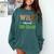 Wild About 3rd Grade Teacher Student Third Grade Zoo Safari Men Women Girls Kids Comfort Colors Sweatshirt Blue Spruce