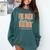 Women The Math Ain't Mathin Show Your Work Math Teacher Comfort Colors Sweatshirt Blue Spruce